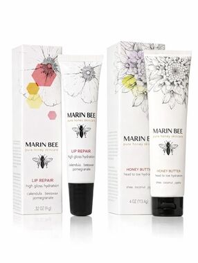 Marin Bee All Natural Skin Care Honey Butter Hydrating Cream And Lip Repair-NIB
